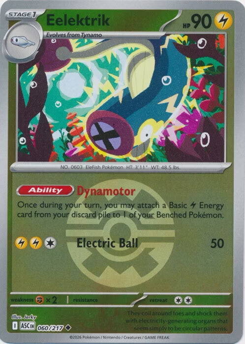 Ascended Heroes Eelektrik #060/217 Pokeball Reverse Holo